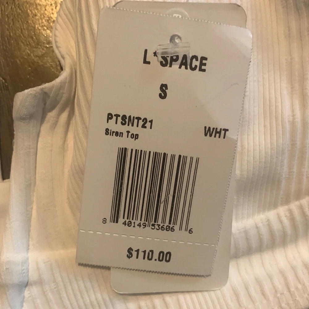NWT L*Space Women's Siren Bikini Top White - Picture 13 of 16